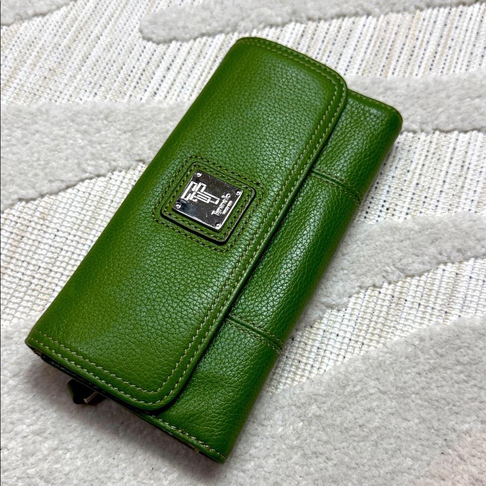 Tignanello Green and Beige Wallet
